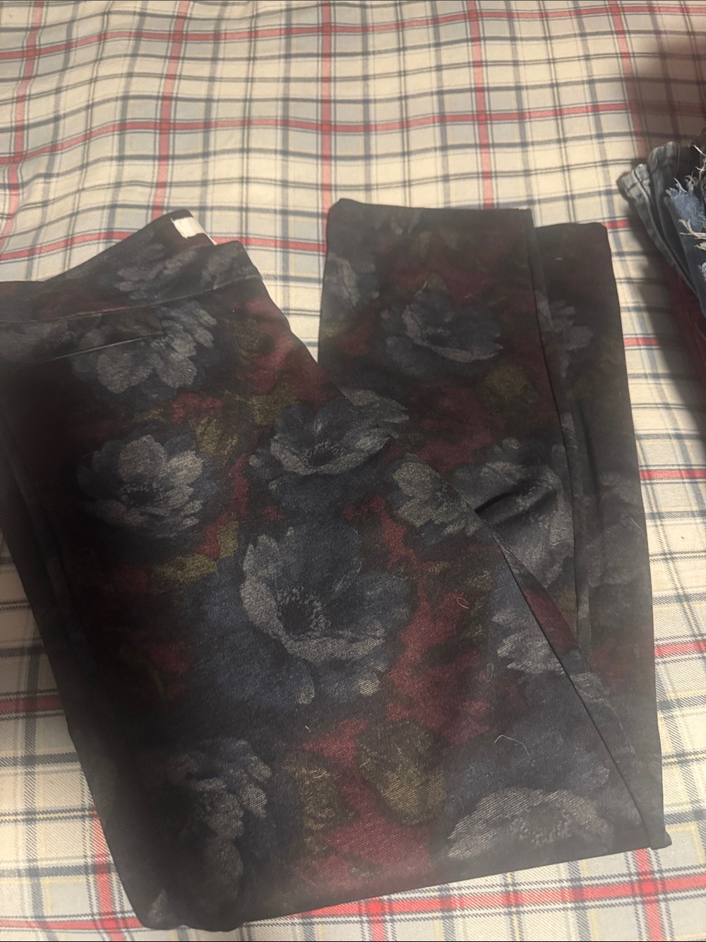 Floral Print Women's Pants - Dark Multi
